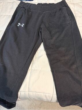 Under Armour Storm Black Fleece Athletic Joggers with Logo